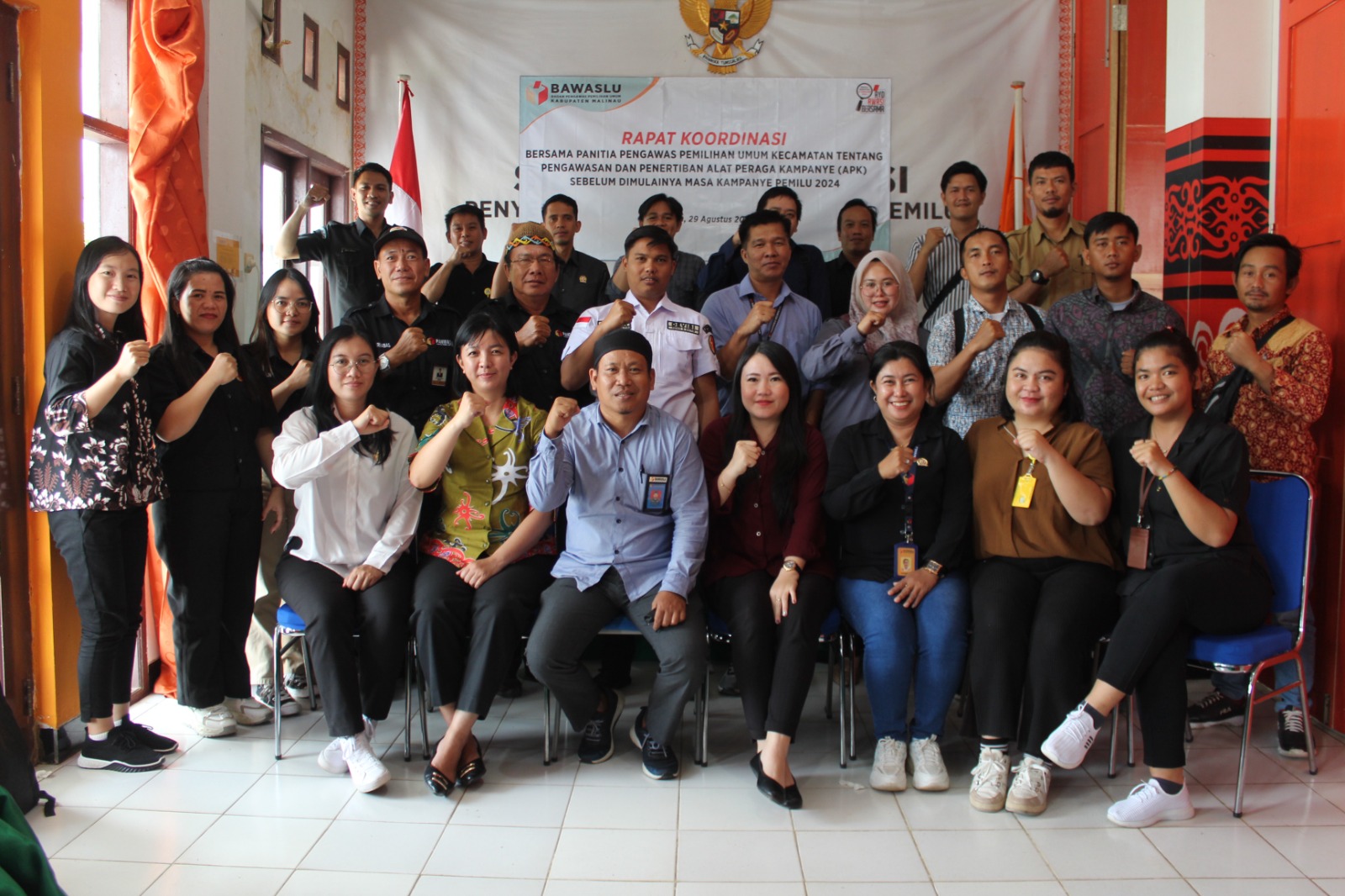 BALIHO BACALEG MULAI BERTEBARAN, BAWASLU MALINAU GELAR RAKOR BERSAMA PANWASCAM