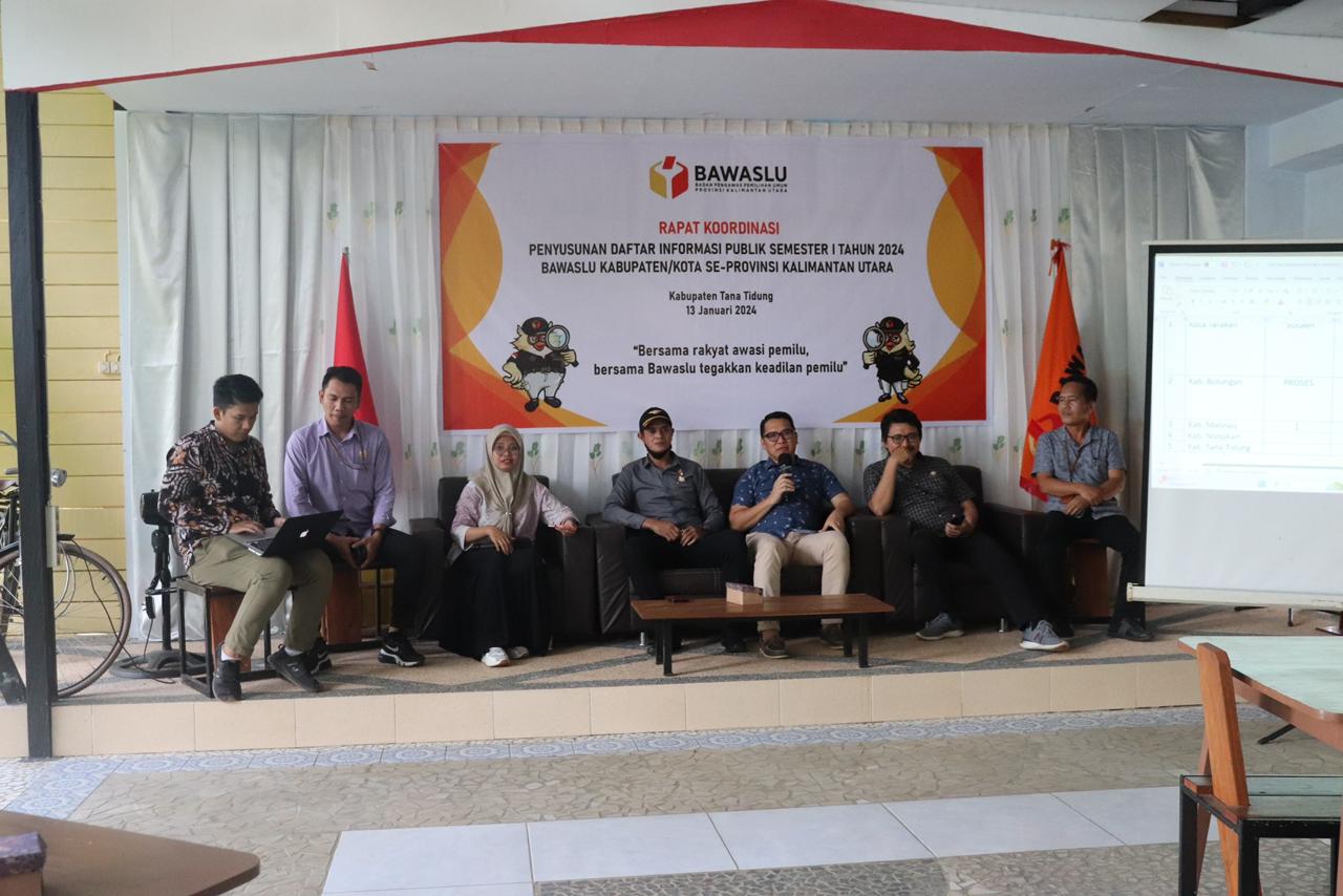 BAWASLU MALINAU SUSUN DAFTAR INFORMASI PUBLIK SEMESTER 1 TAHUN 2024