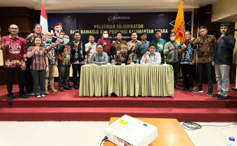 HADIRI PELATIHAN ADJUDIKATOR, BAWASLU MALINAU SIAP HADAPI SENGKETA PROSES PEMILU