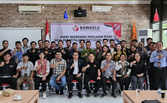 BAWASLU GELAR RAKOR BERSAMA PANWASCAM GUNA VALIDASI DATA HASIL PENGAWASAN REKAPITULASI SUARA