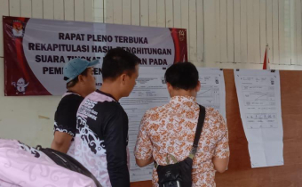 REKAPITULASI PEROLEHAN SUARA DI TINGKAT KECAMATAN MULAI BERJALAN, BAWASLU MALINAU INSTRUKSIKAN PANWASCAM UNTUK MENGAWAL