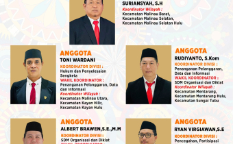 Susunan Pimpinan Bawaslu Malinau Sisa Periode 2023-2028